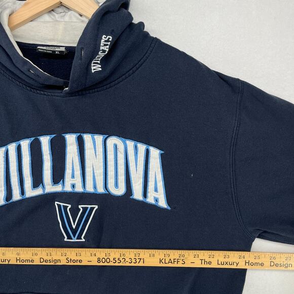 VILLANOVA UNIVERSITY Hoodie Adult XL Wildcats PA College Fleece Sweatshirt Blue - Picture 9 of 11